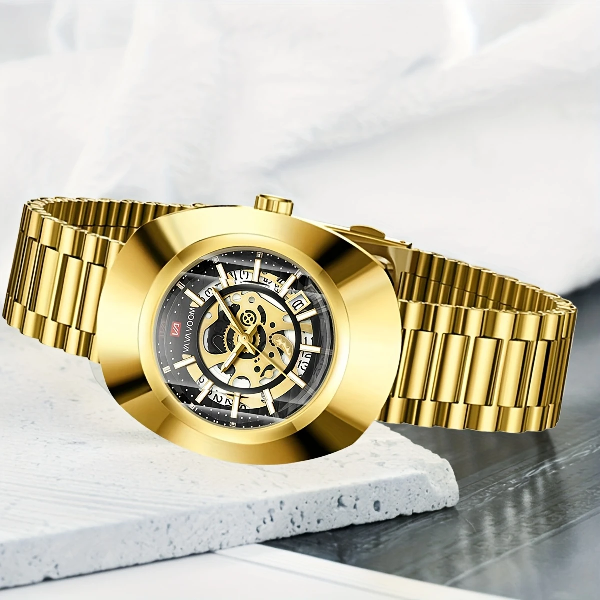 Men's Diamond Cut Business Watch