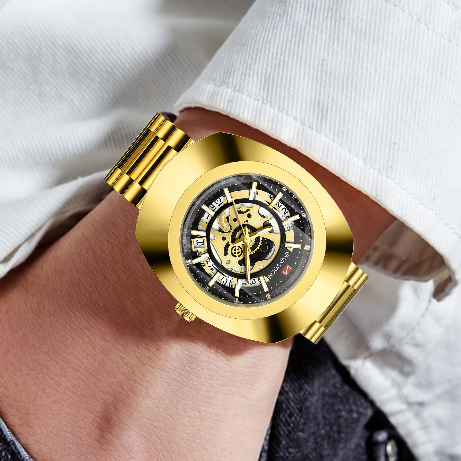 Men's Diamond Cut Business Watch