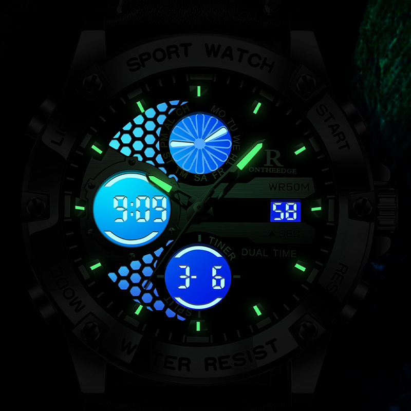 Retro large dial multi-function men's watch