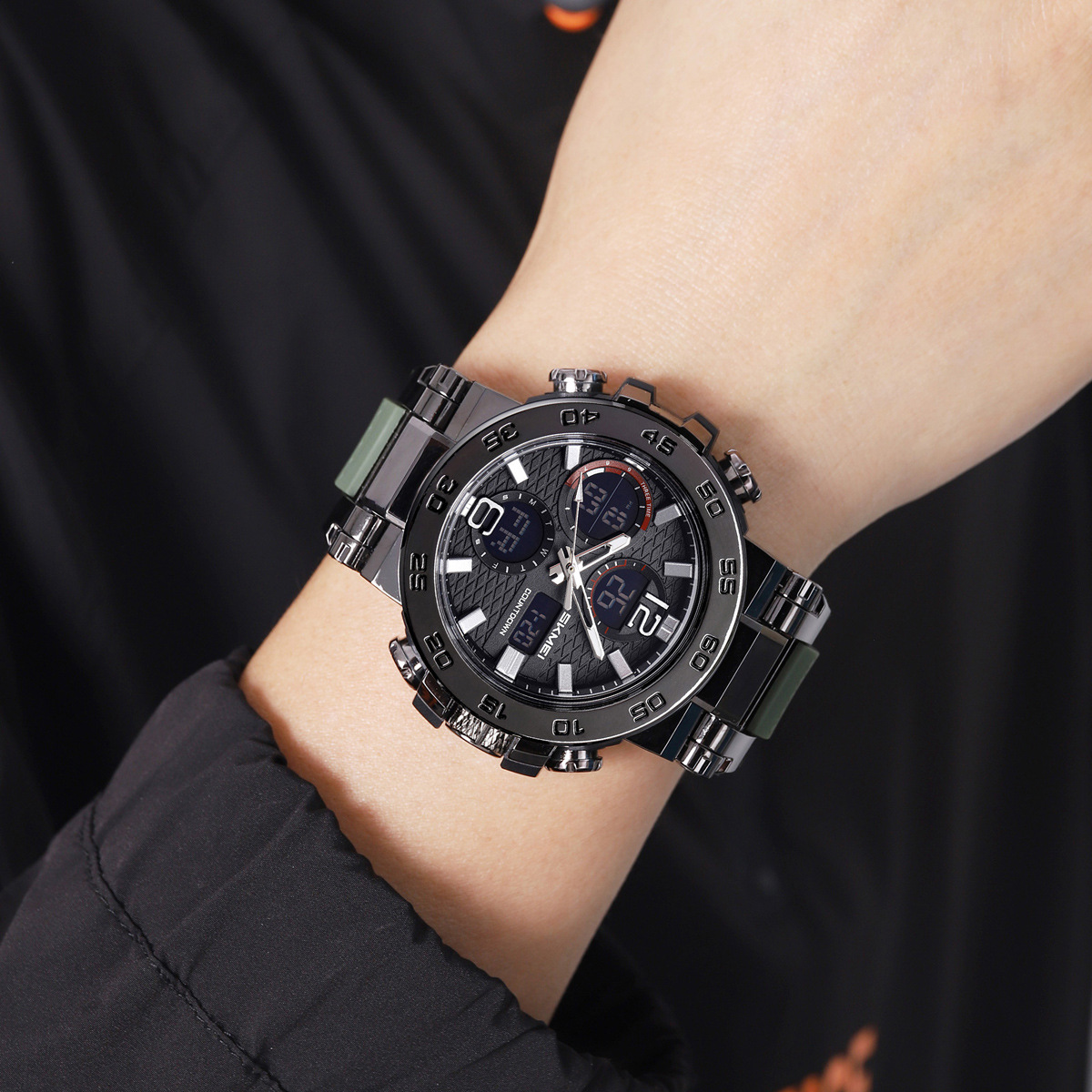 Men's Sports Waterproof Dual Display Watch