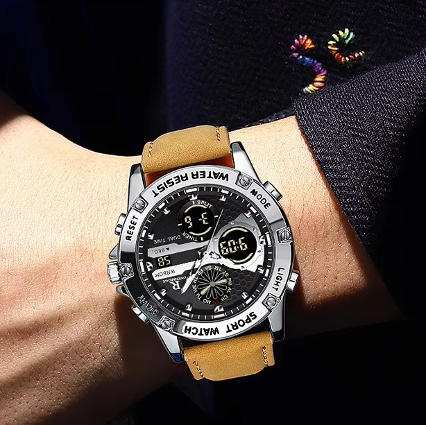 Retro large dial multi-function men's watch