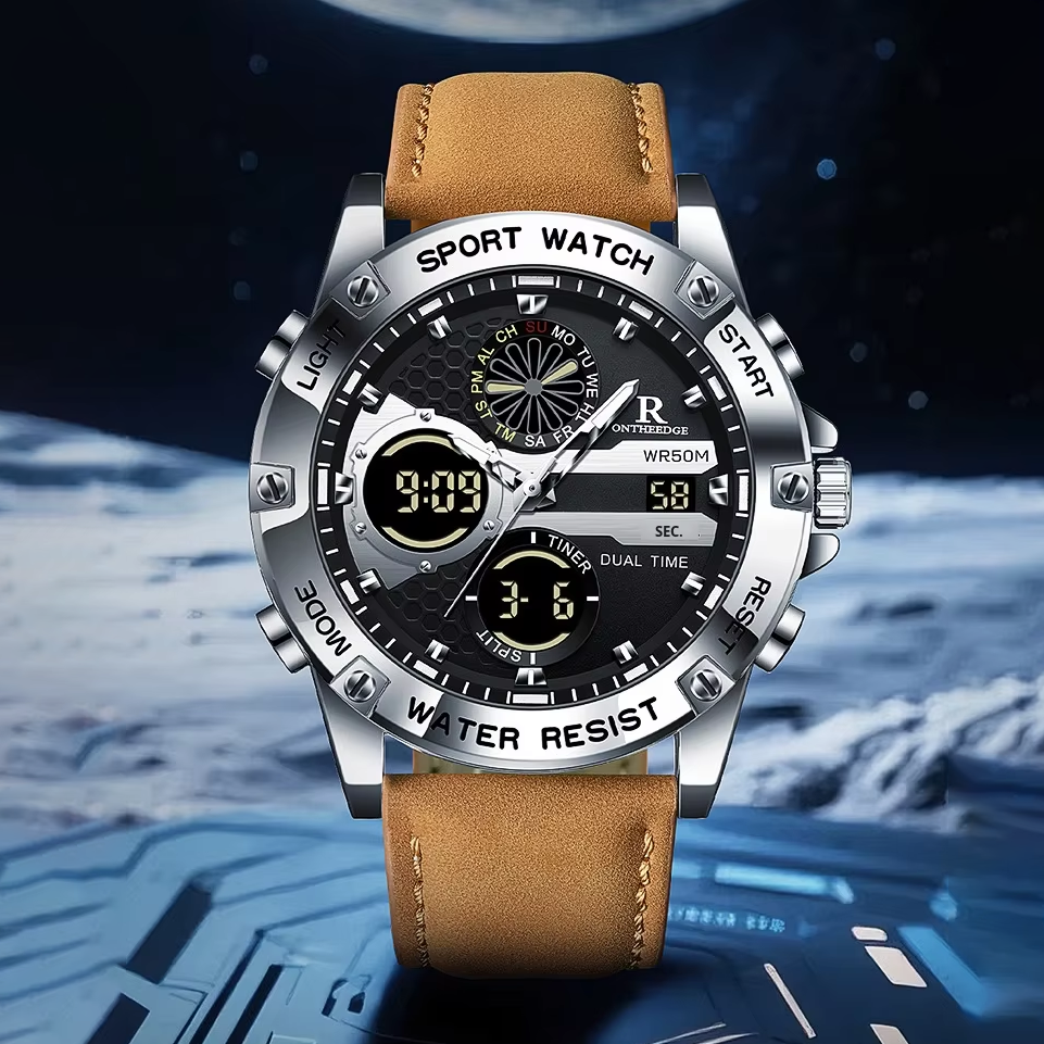 Retro large dial multi-function men's watch