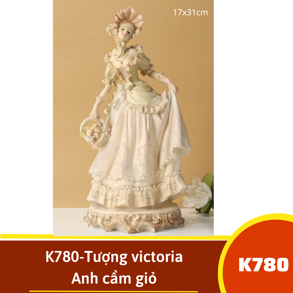 K780-Tượng victoria Anh cầm giỏ