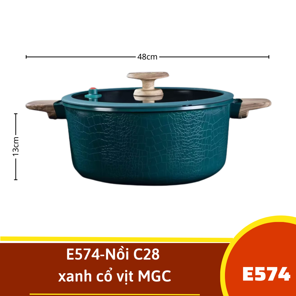 E574-Nồi C28 xanh cổ vịt MGC