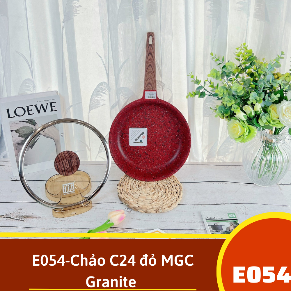 E054-Chảo C24 đỏ MGC Granite