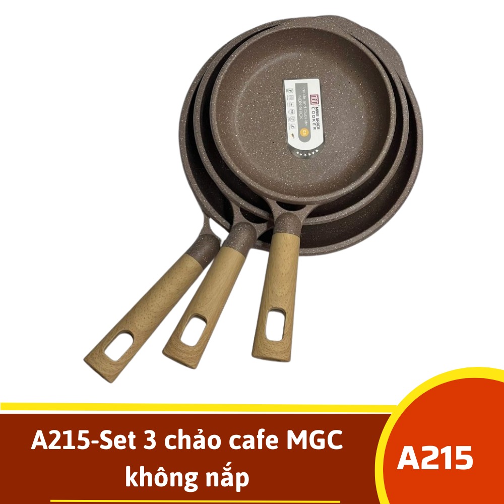 A215-Set 3 chảo cafe MGC không nắp