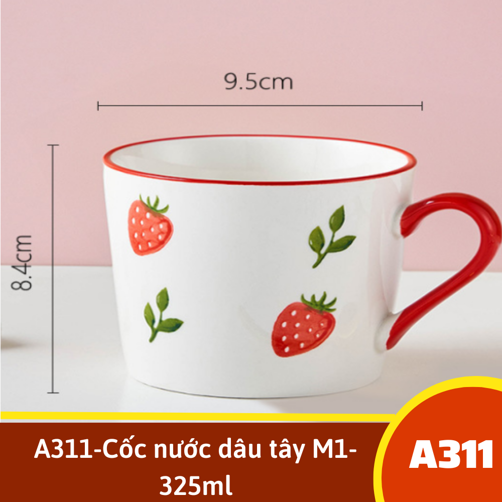 A311-Cốc nước dâu tây M1- 325ml