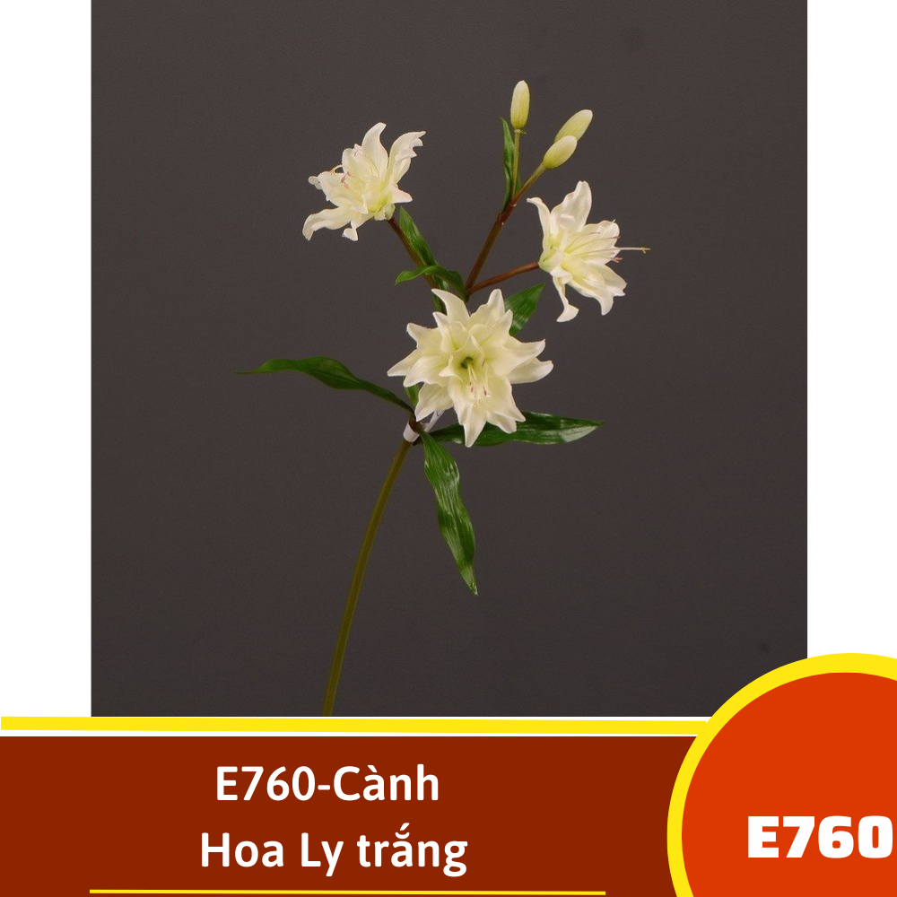 E760-Cành Hoa Ly trắng