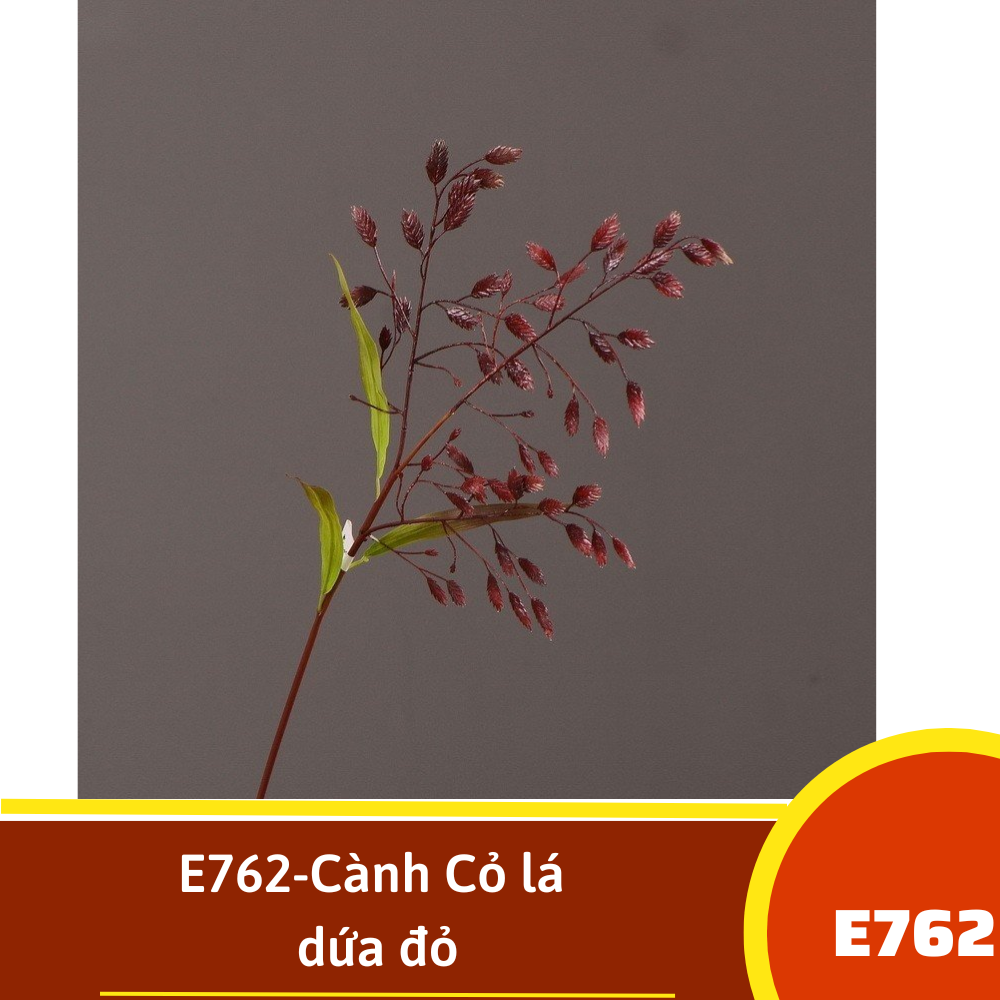 E762-Cành Cỏ lá dứa đỏ