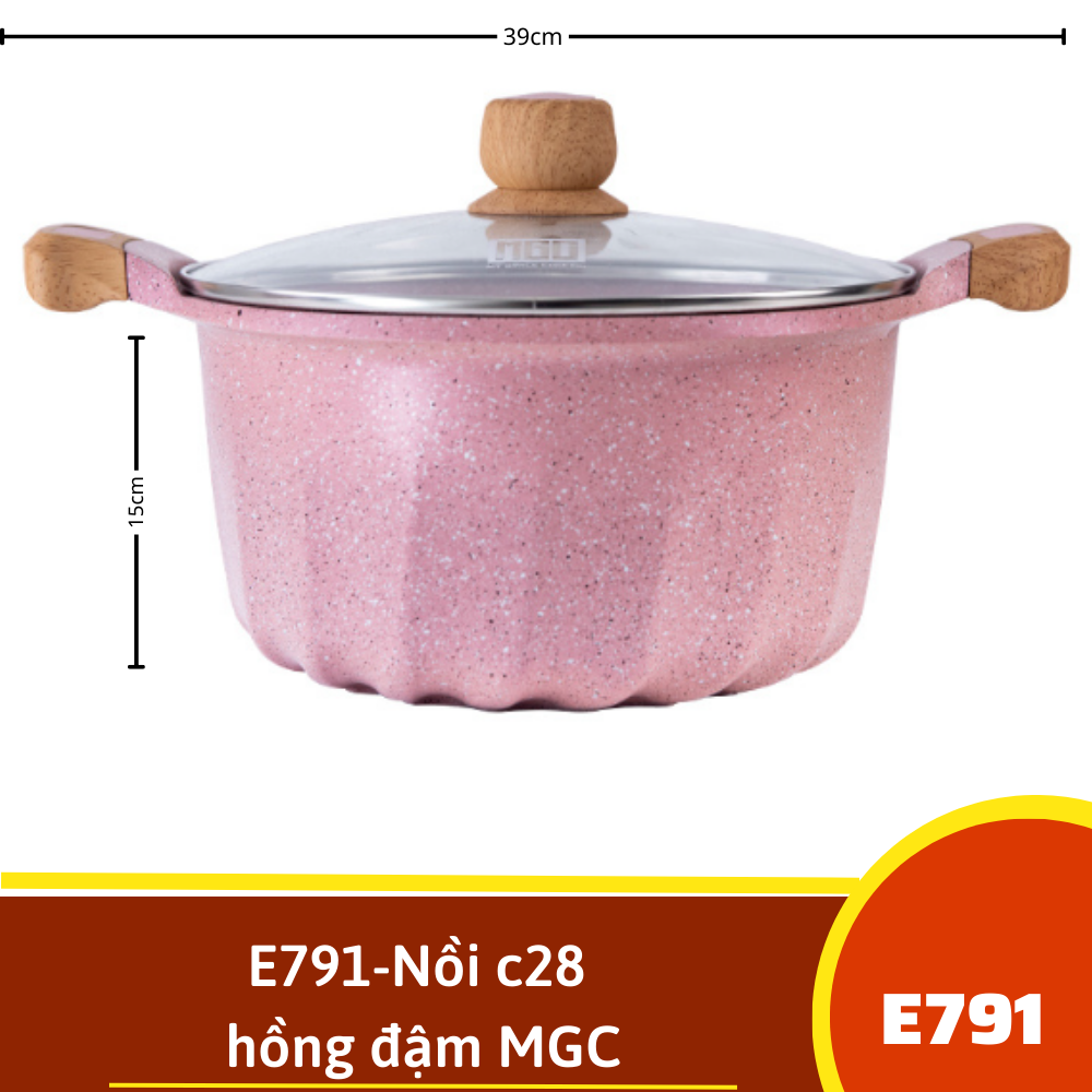E791-Nồi c28 hồng đậm MGC