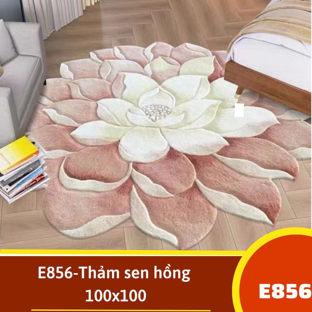 E856-Thảm sen hồng 100x100