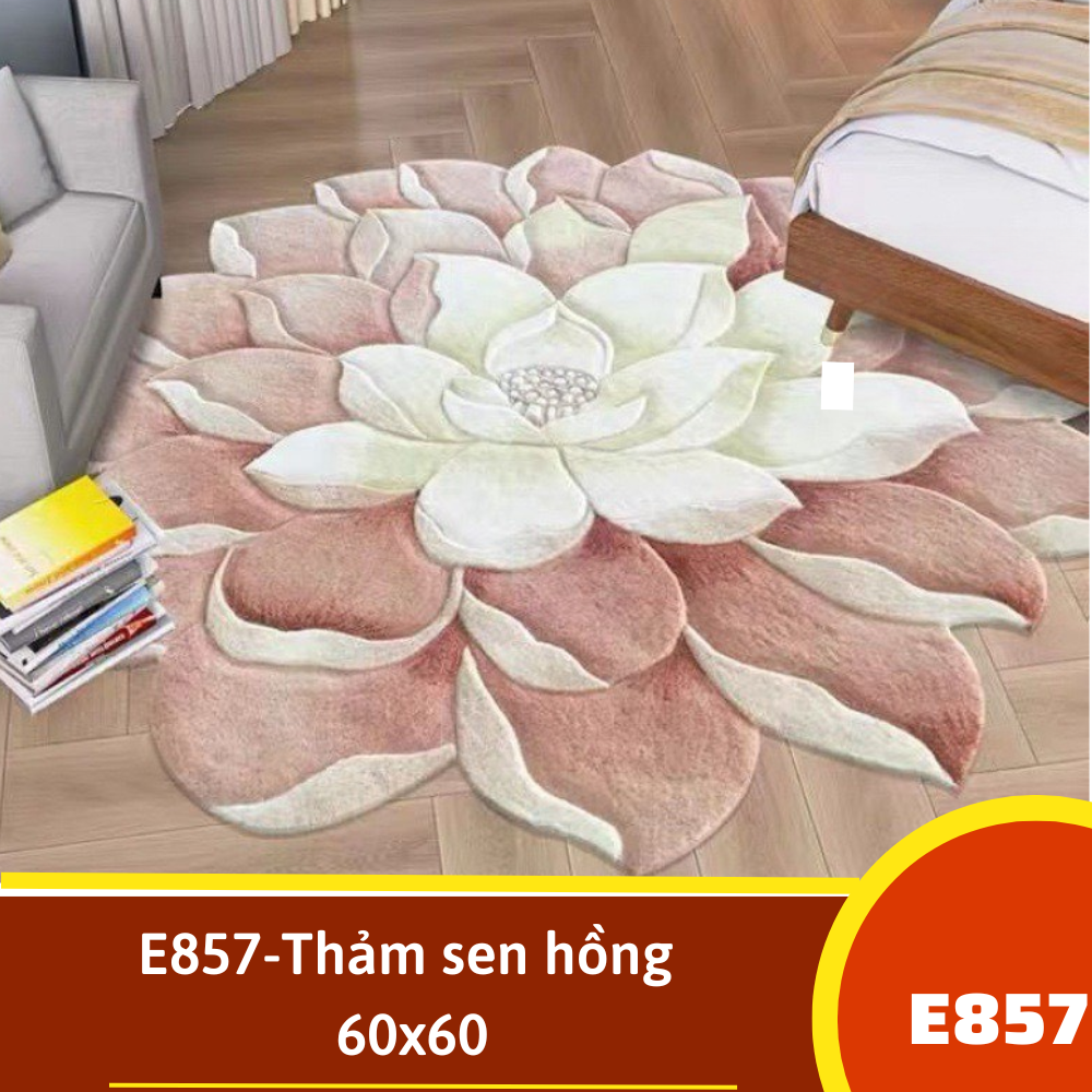E857-Thảm sen hồng 60x60