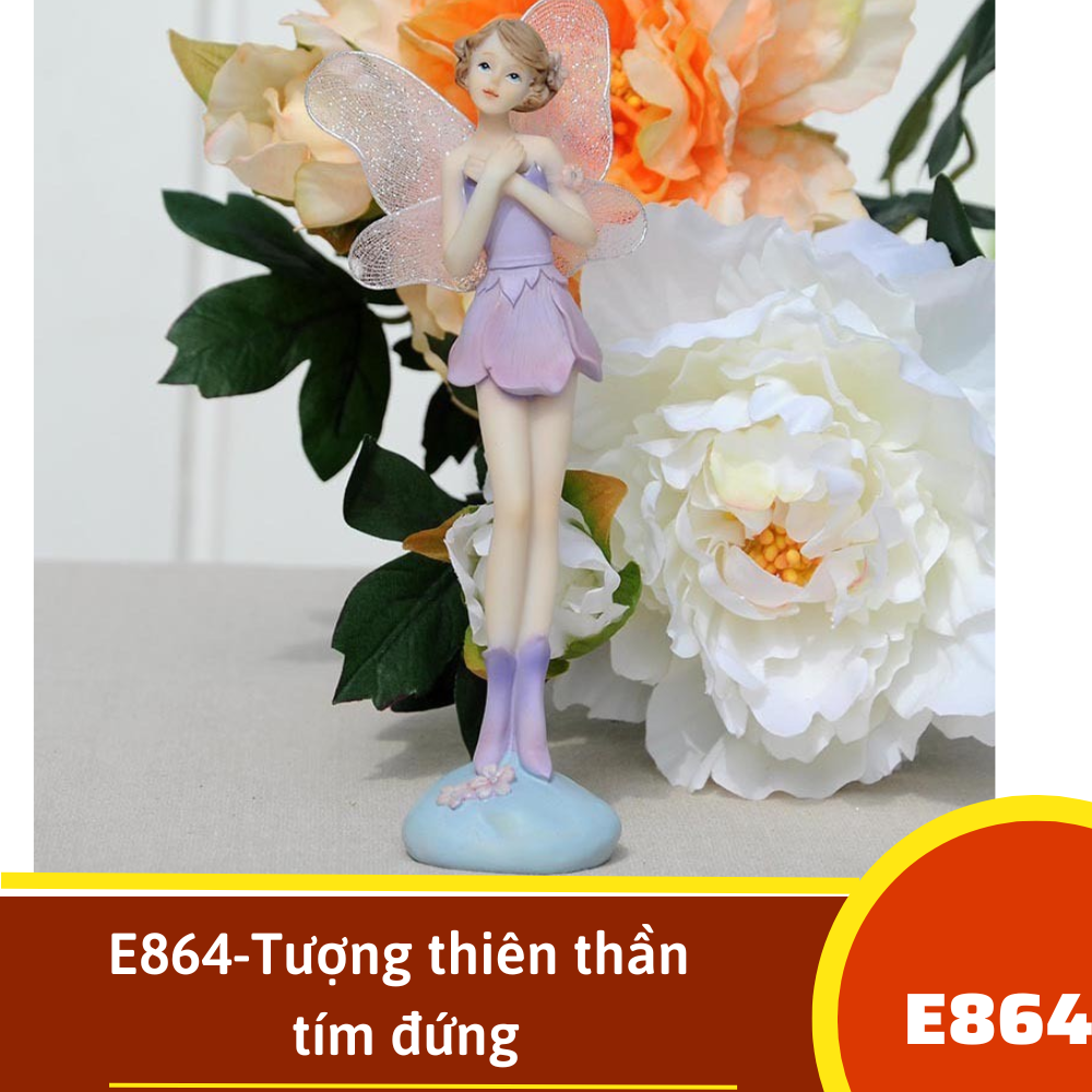 E864-Tượng thiên thần tím đứng