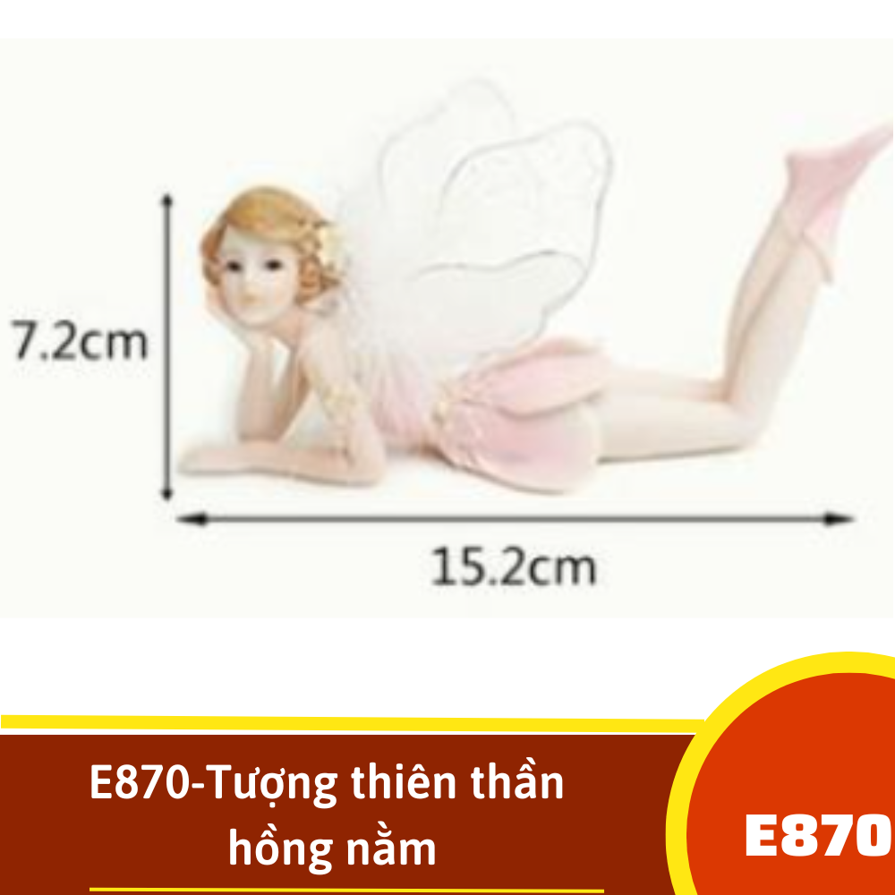 E870-Tượng thiên thần hồng nằm
