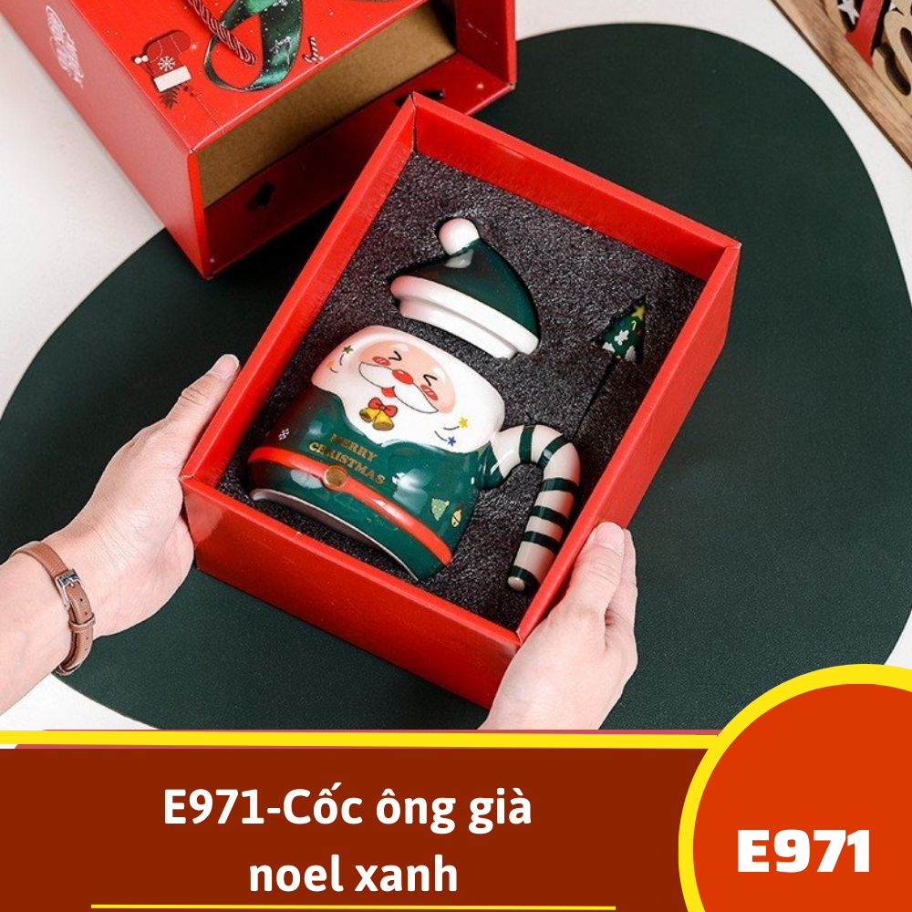 E971-Cốc ông già noel xanh