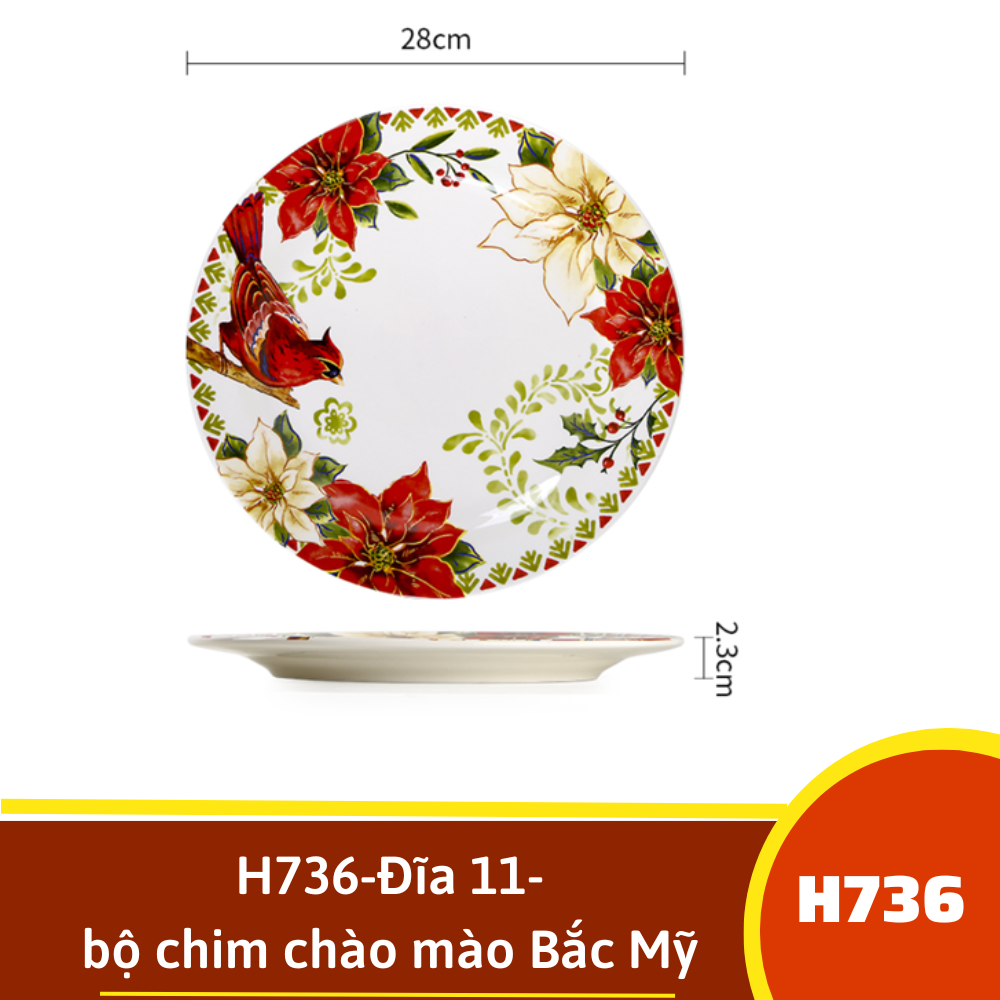 H736-Đĩa 11-bộ chim chào mào Bắc Mỹ
