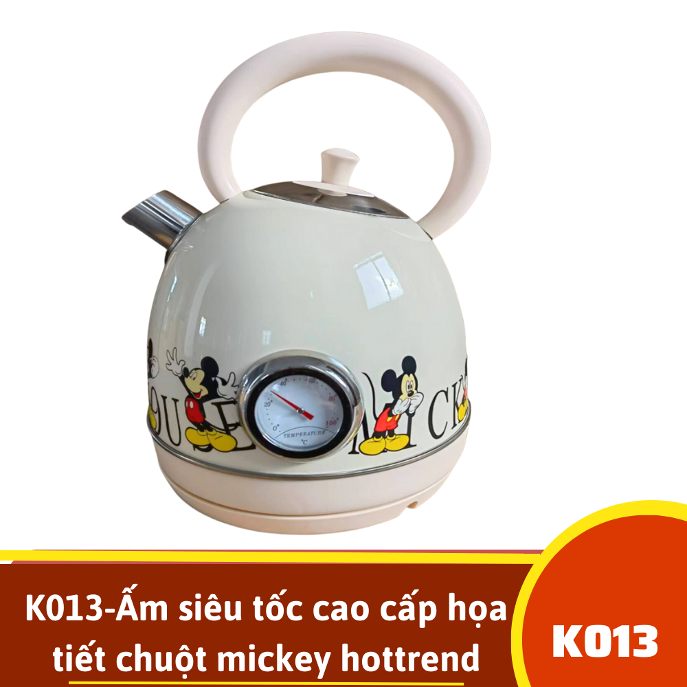 K013-Ấm siêu tốc cao cấp họa tiết chuột mickey hottrend