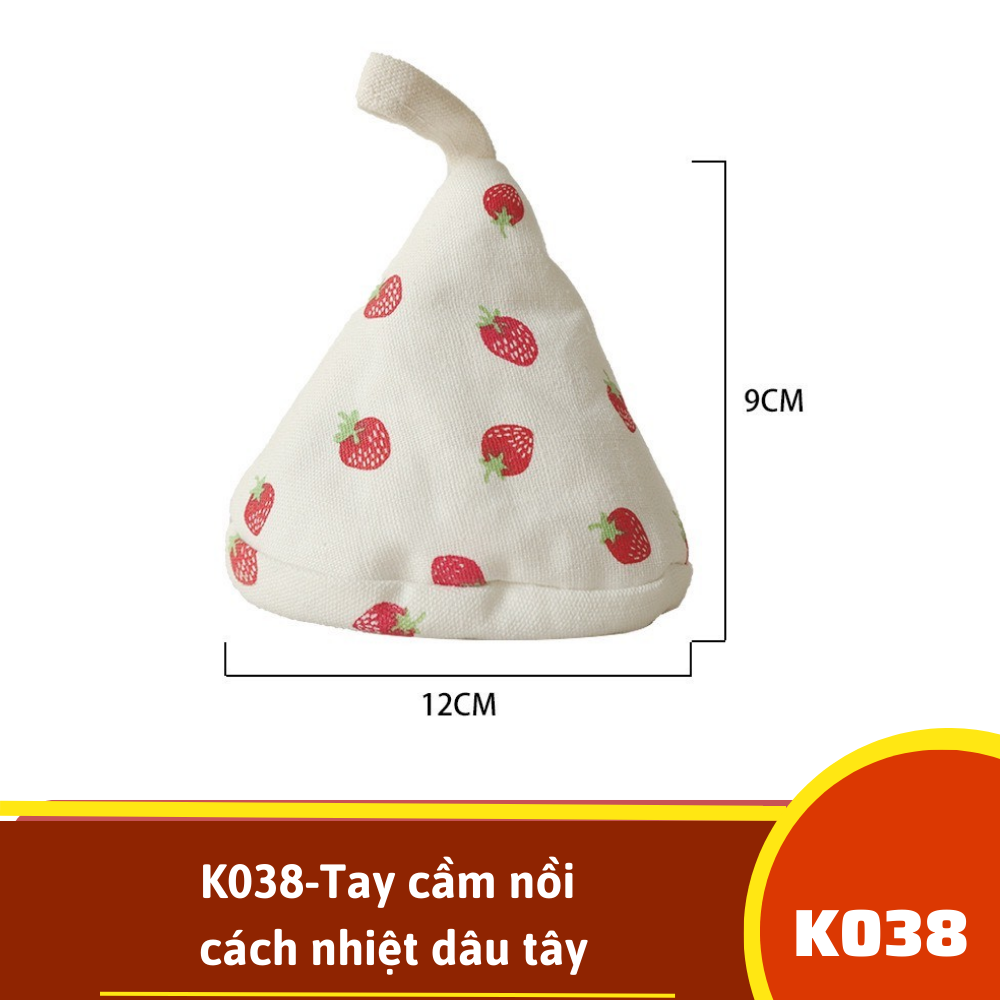 K038-Tay cầm nồi cách nhiệt dâu tây