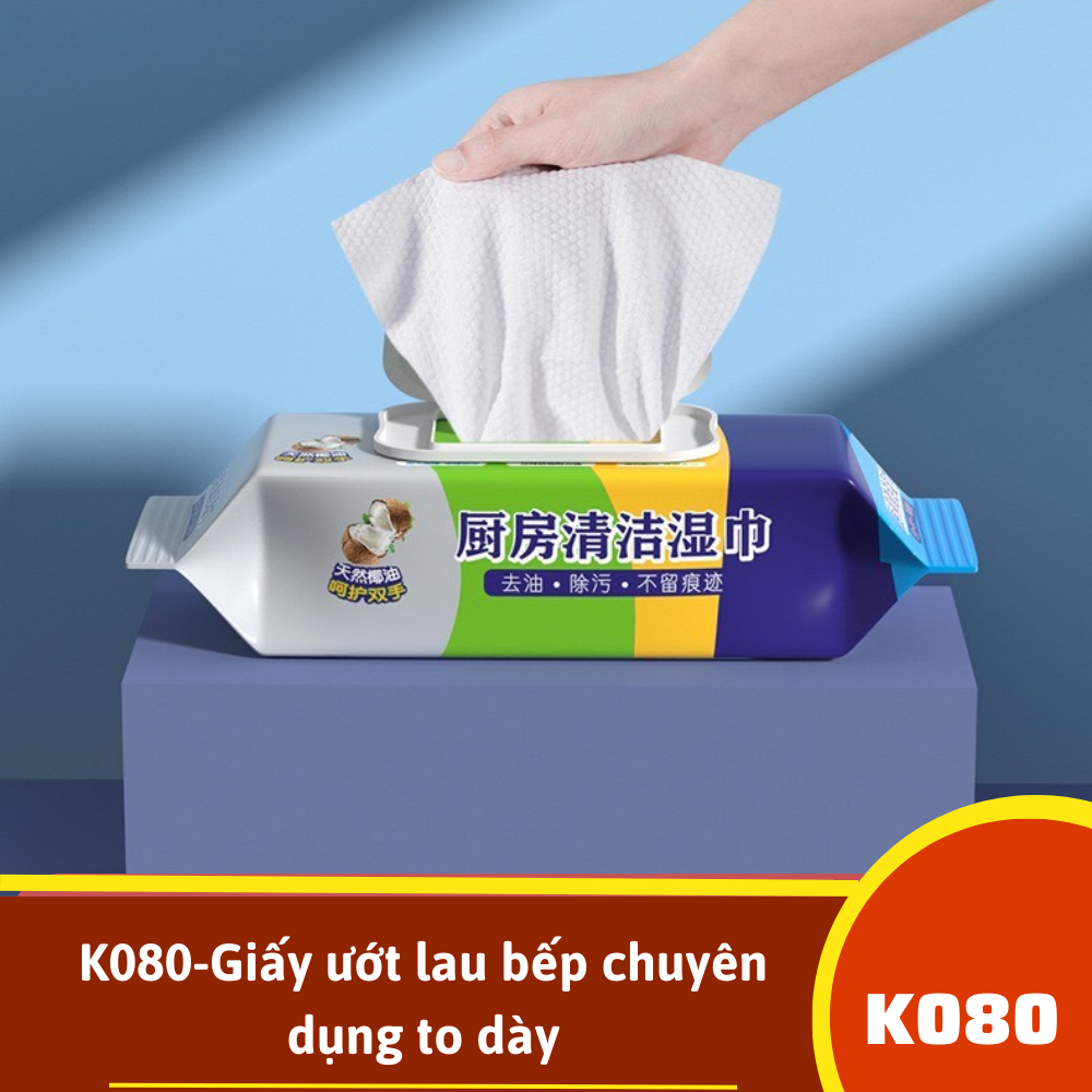 K080-Giấy ướt lau bếp chuyên dụng to dày