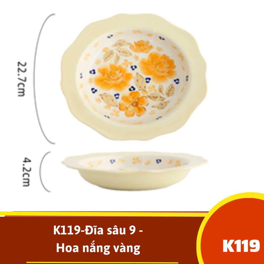 K119-Đĩa sâu 9 -Hoa nắng vàng