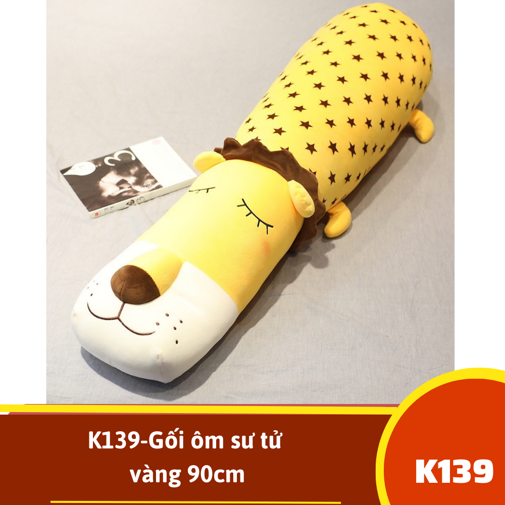 K139-Gối ôm sư tử vàng 90cm