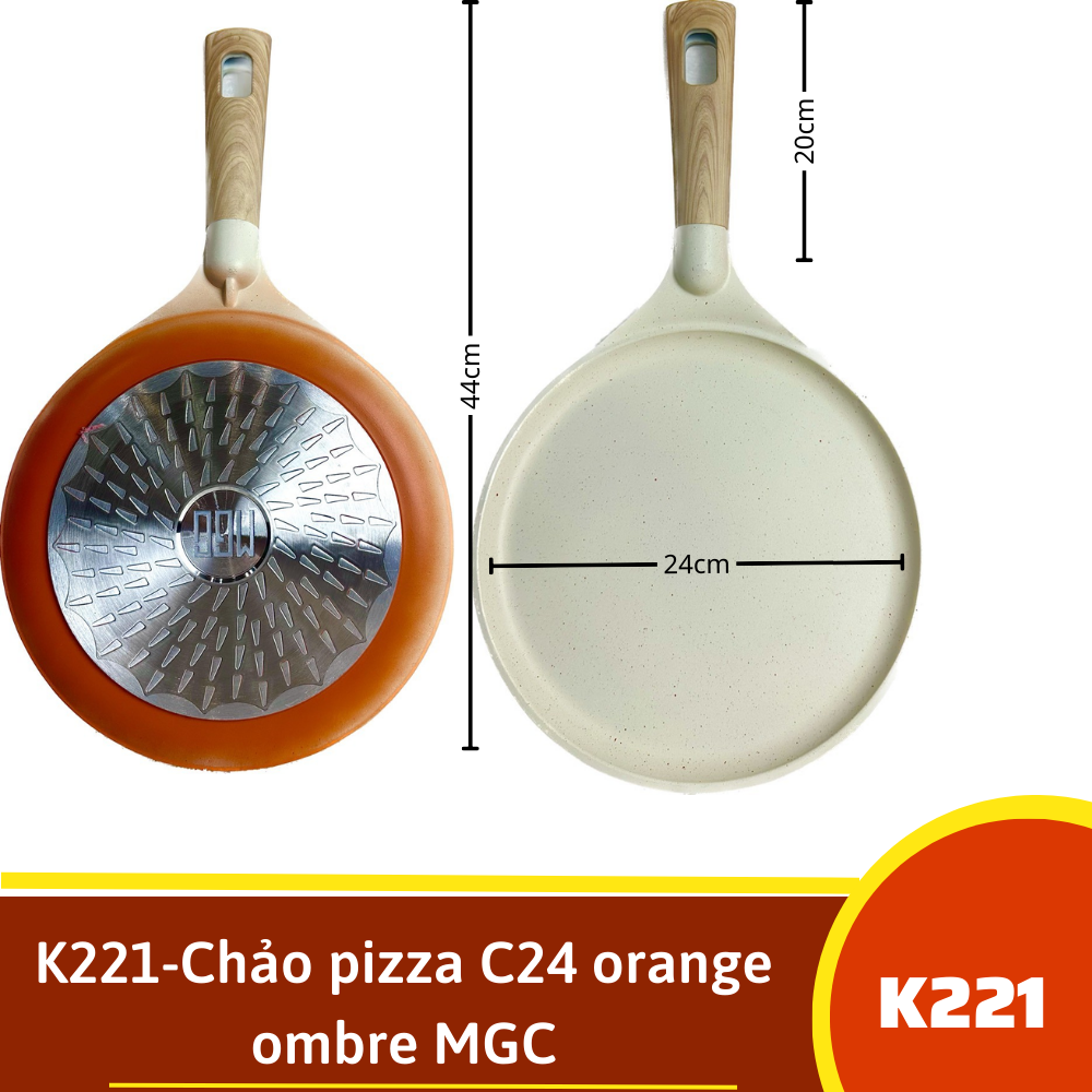 K221-Chảo pizza C24 orange ombre MGC