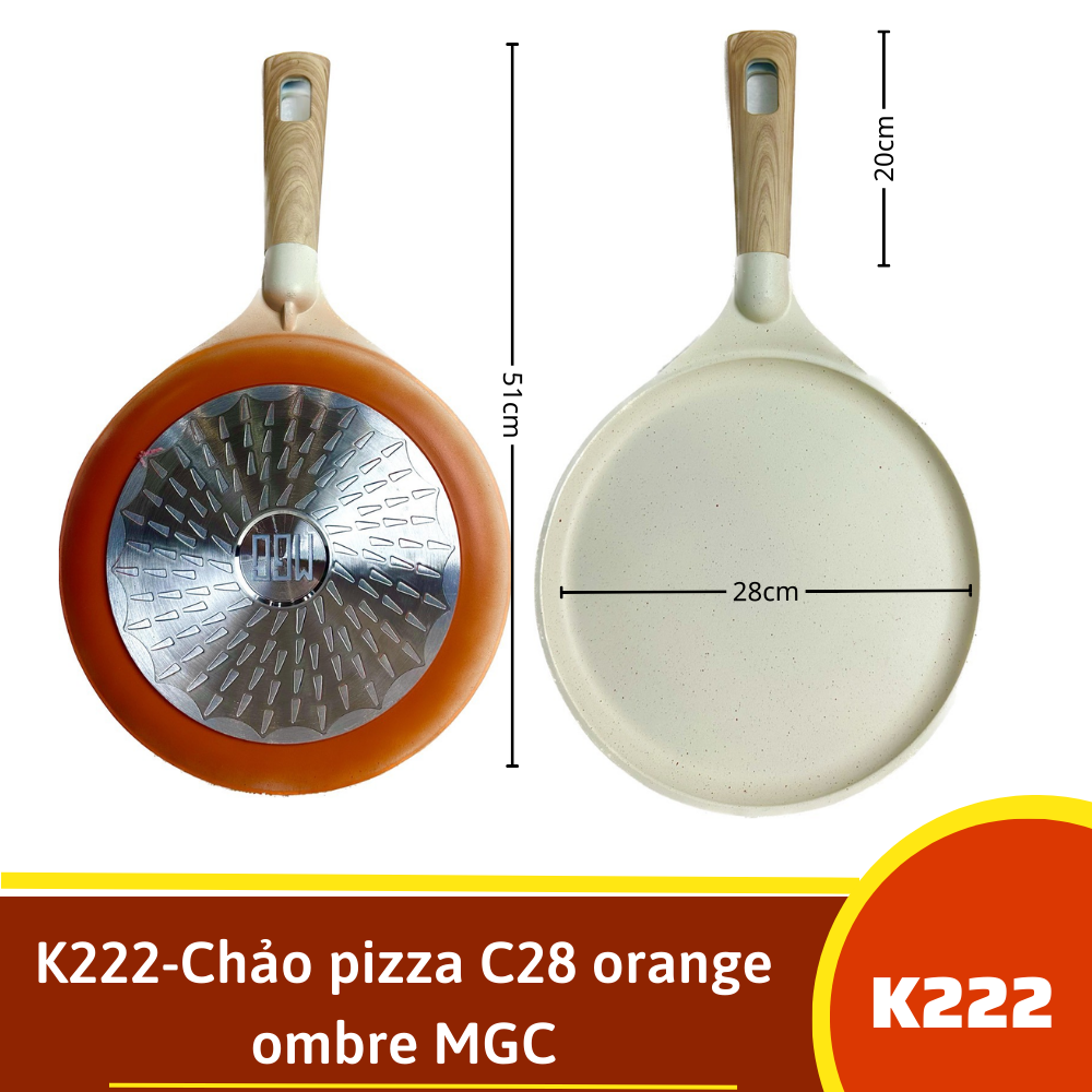 K222-Chảo pizza C28 orange ombre MGC