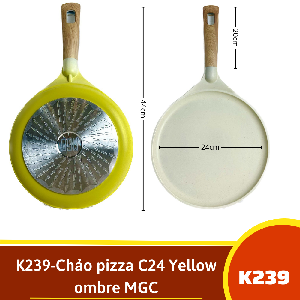 K239-Chảo pizza C24 Yellow ombre MGC