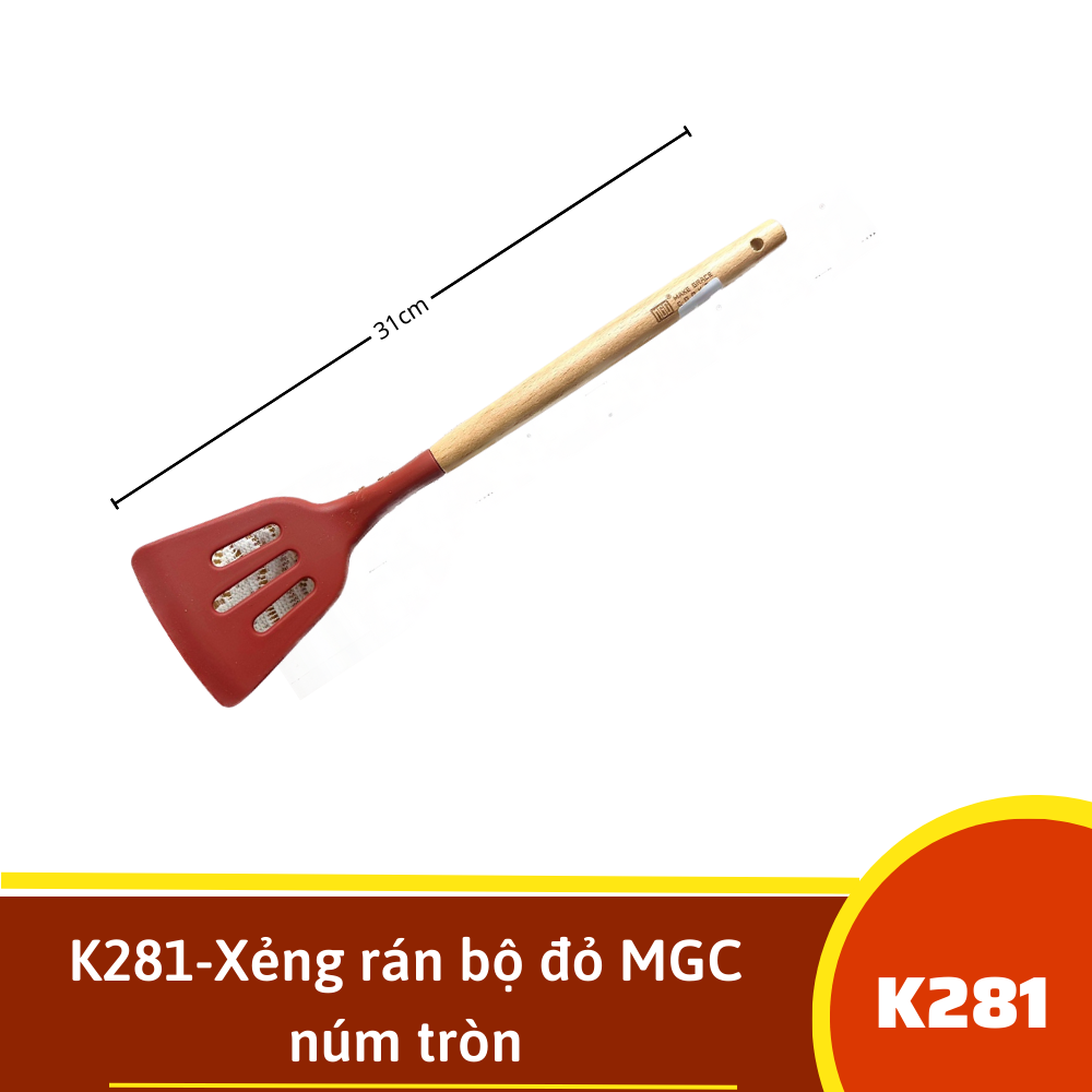 K281-Xẻng rán bộ đỏ MGC núm tròn