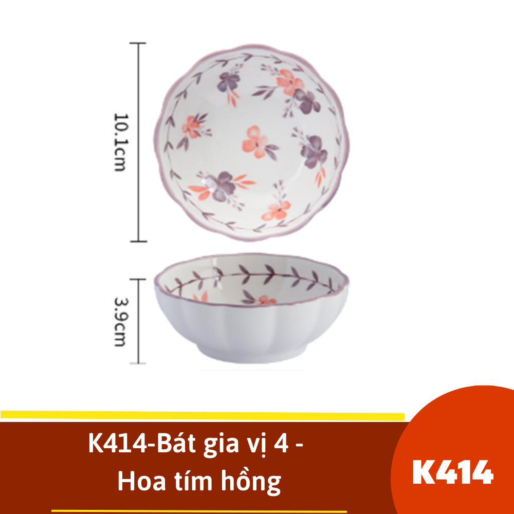 K414-Bát gia vị 4 - Hoa tím hồng