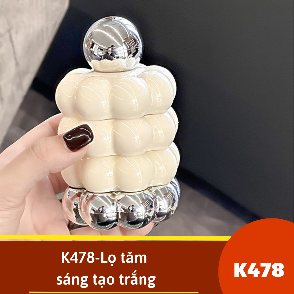 K478-Lọ tăm sáng tạo trắng