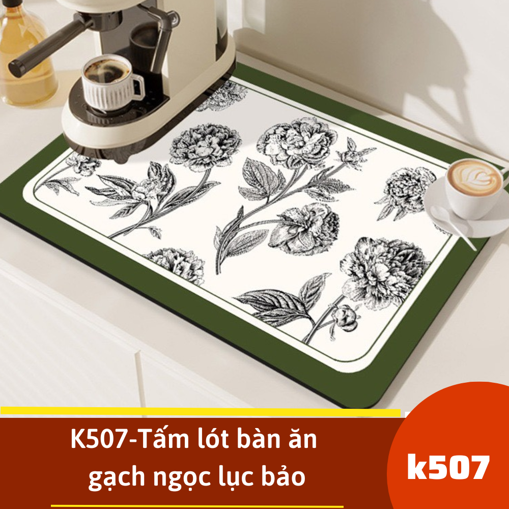 K507-Tấm lót bàn ăn gạch ngọc lục bảo