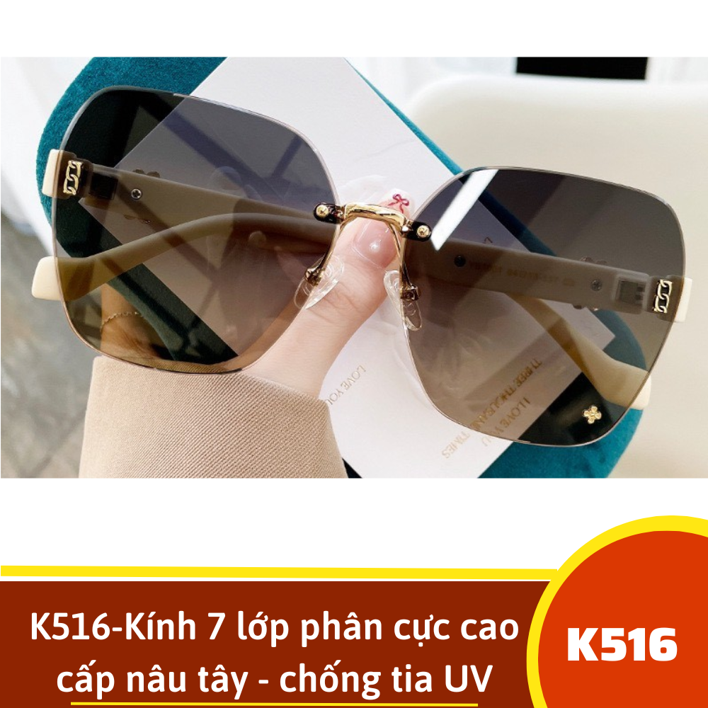 K516-Kính 7 lớp phân cực cao cấp nâu tây - chống tia UV
