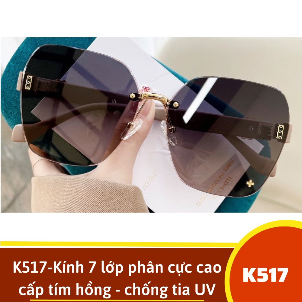 K517-Kính 7 lớp phân cực cao cấp tím hồng - chống tia UV
