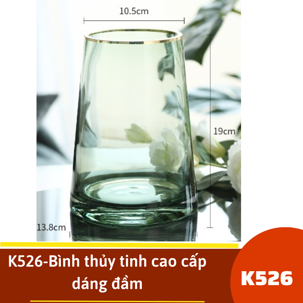 K526-Bình thủy tinh cao cấp dáng đầm