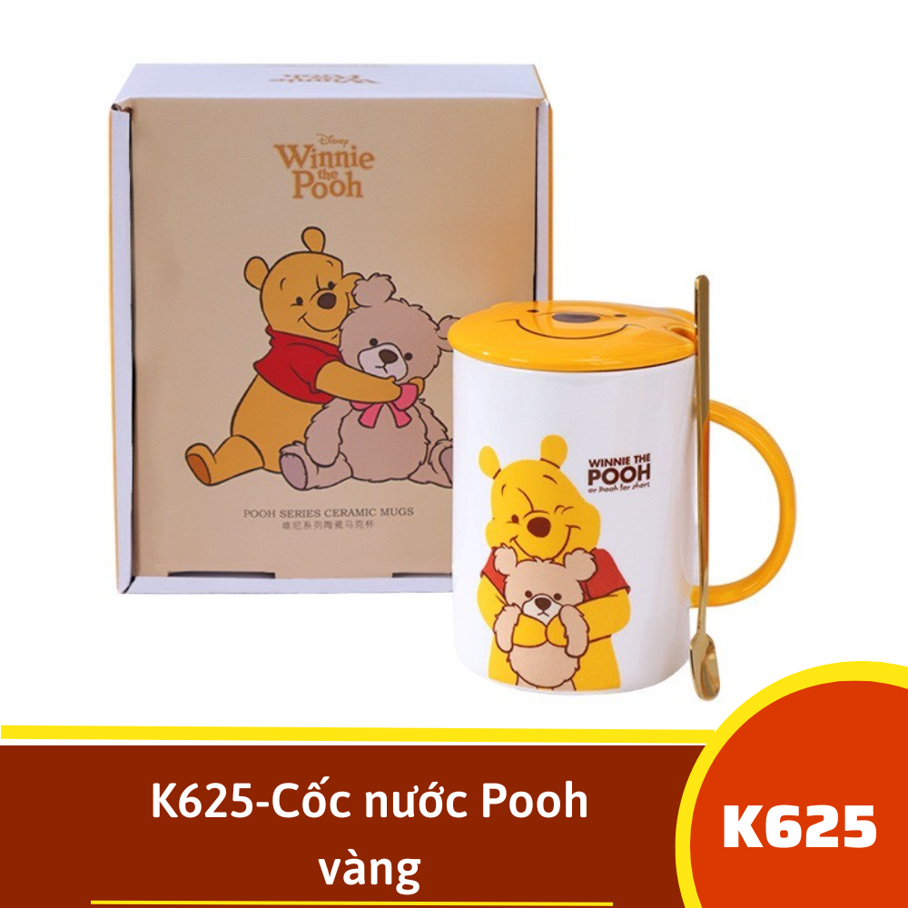 K625-Cốc nước Pooh vàng