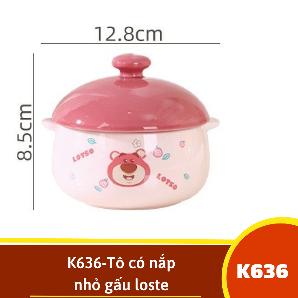 K636-Tô có nắp nhỏ gấu loste