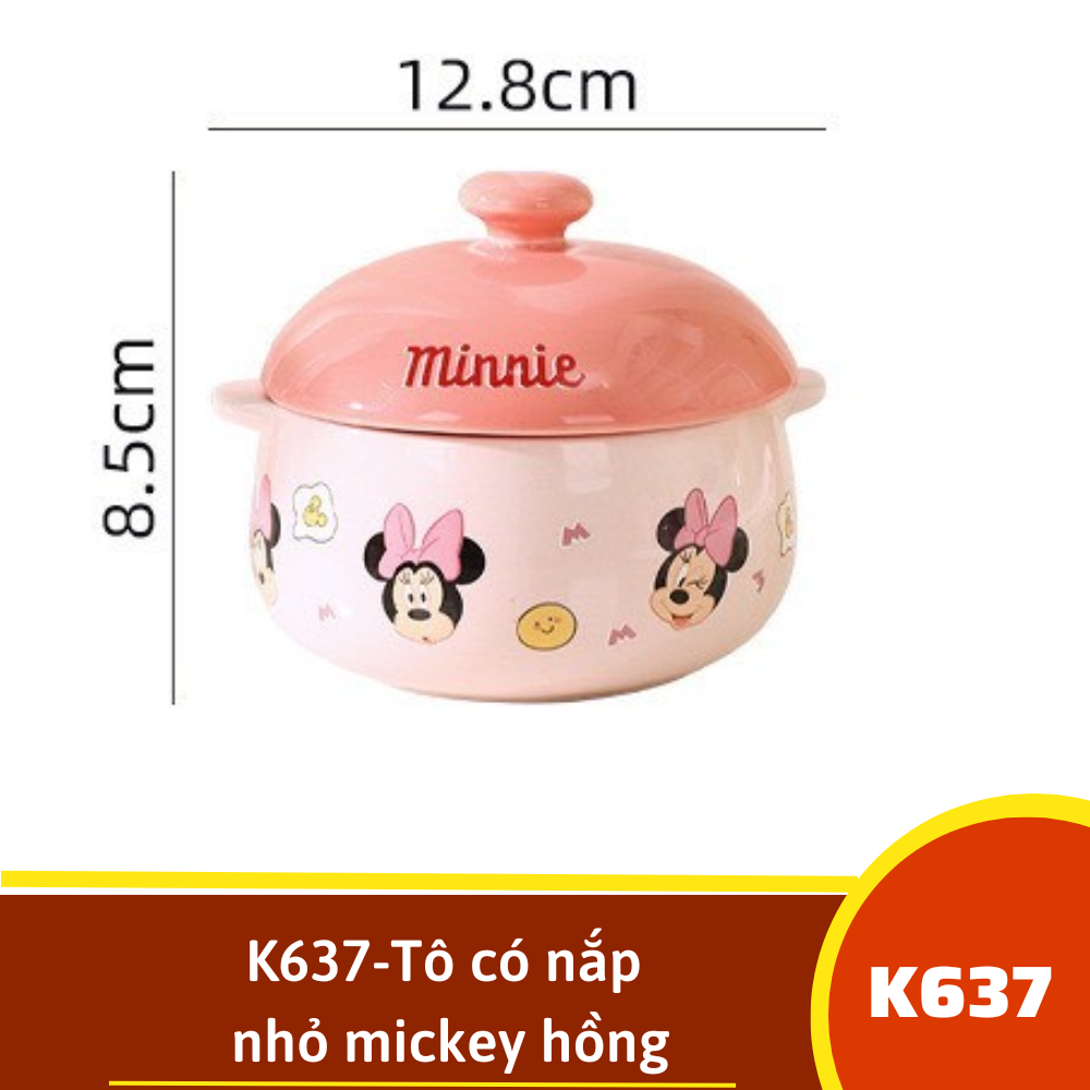 K637-Tô có nắp nhỏ mickey hồng