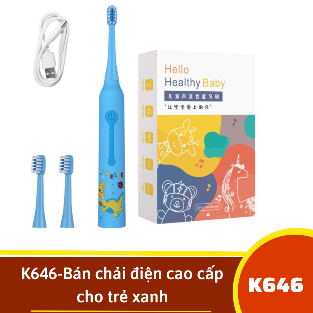 K646-Bán chải điện cao cấp cho trẻ xanh