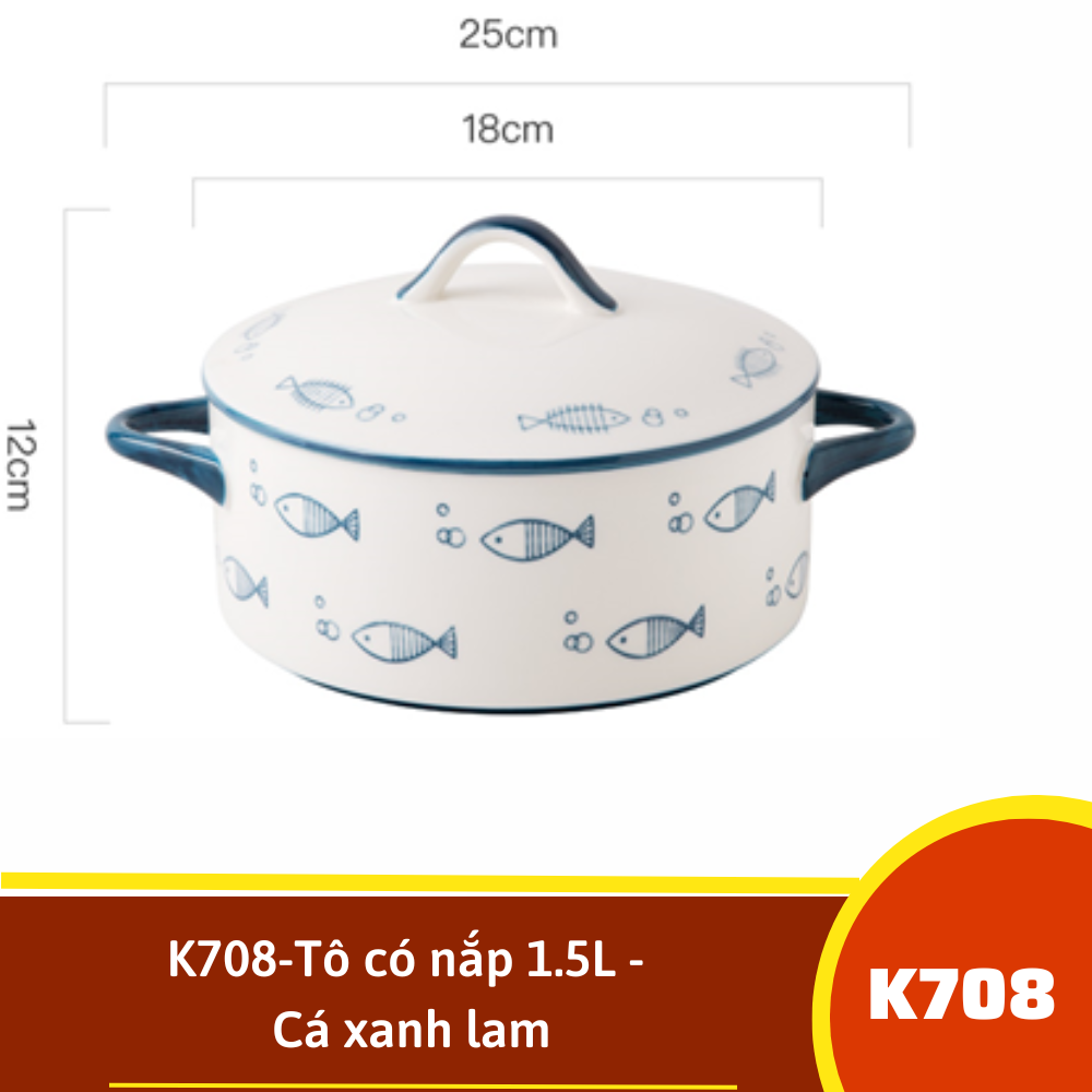 K708-Tô có nắp 1.5L - Cá xanh lam