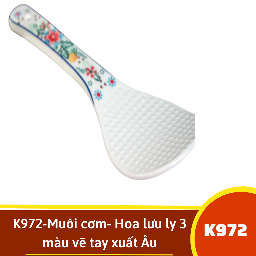 K972-Muôi cơm- Hoa lưu ly 3 màu vẽ tay xuất Âu