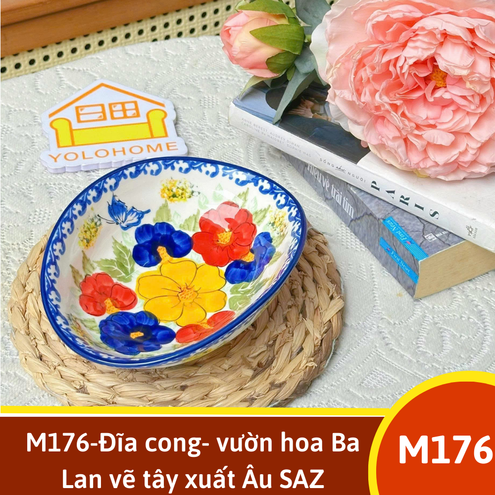 M176-Đĩa cong- vườn hoa Ba Lan vẽ tây xuất Âu SAZ