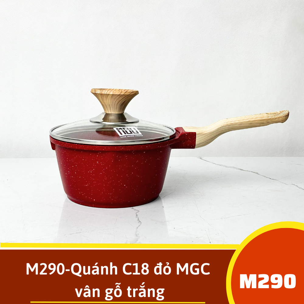 M290-Quánh C18 đỏ MGC vân gỗ trắng
