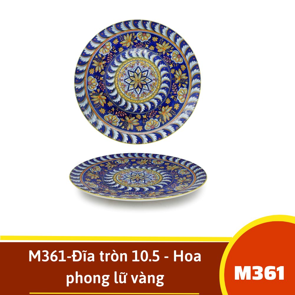 M361-Đĩa tròn 10.5 - Hoa phong lữ vàng