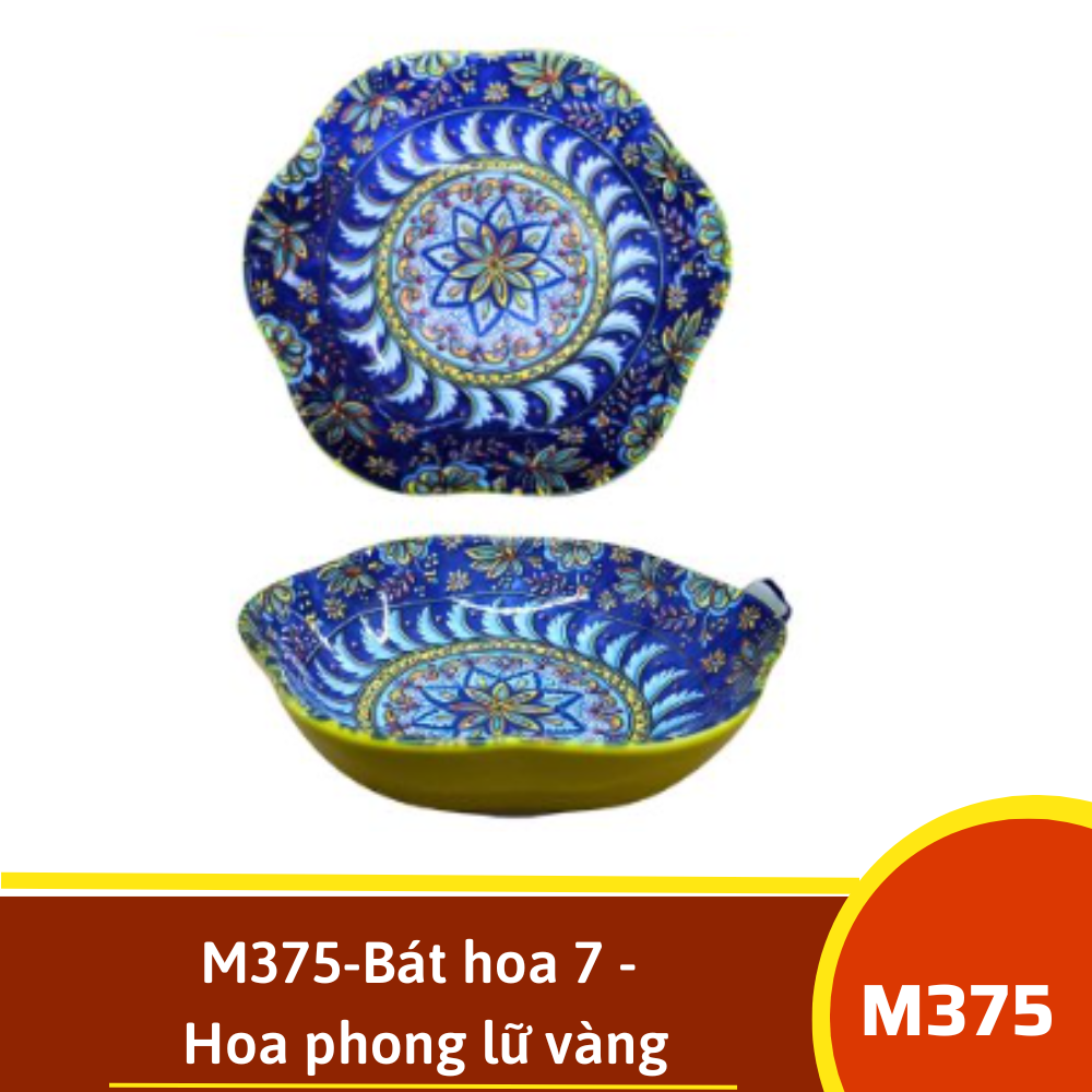 M375-Bát hoa 7 - Hoa phong lữ vàng