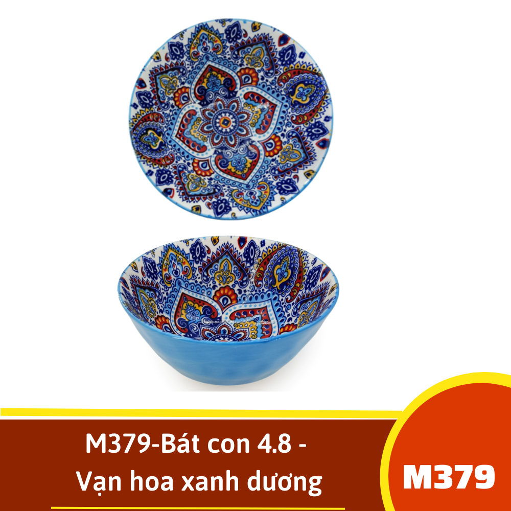 M379-Bát con 4.8 - Vạn hoa xanh dương