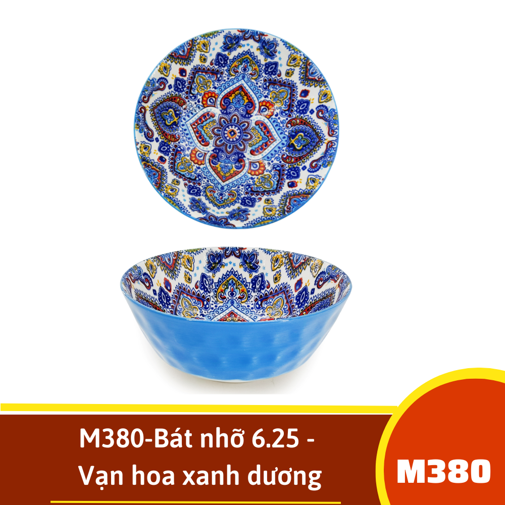 M380-Bát nhỡ 6.25 - Vạn hoa xanh dương