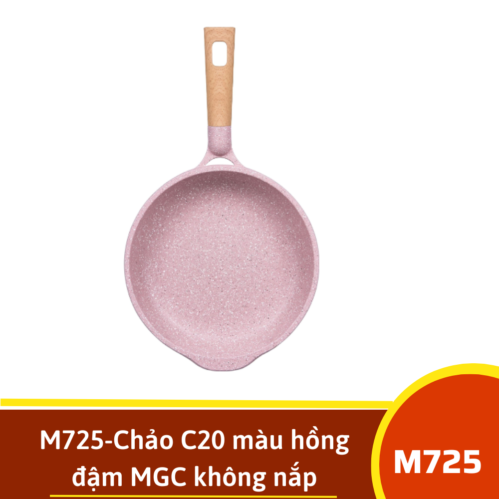 M725-Chảo C20 màu hồng đậm MGC không nắp