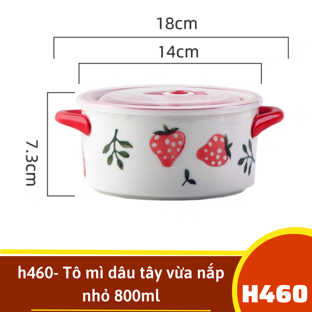 h460- Tô mì dâu tây vừa nắp nhỏ