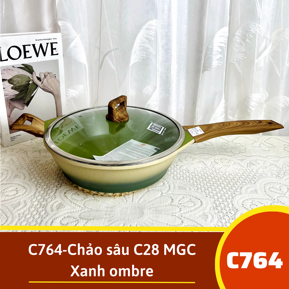C764-Chảo sâu C28 MGC Xanh ombre